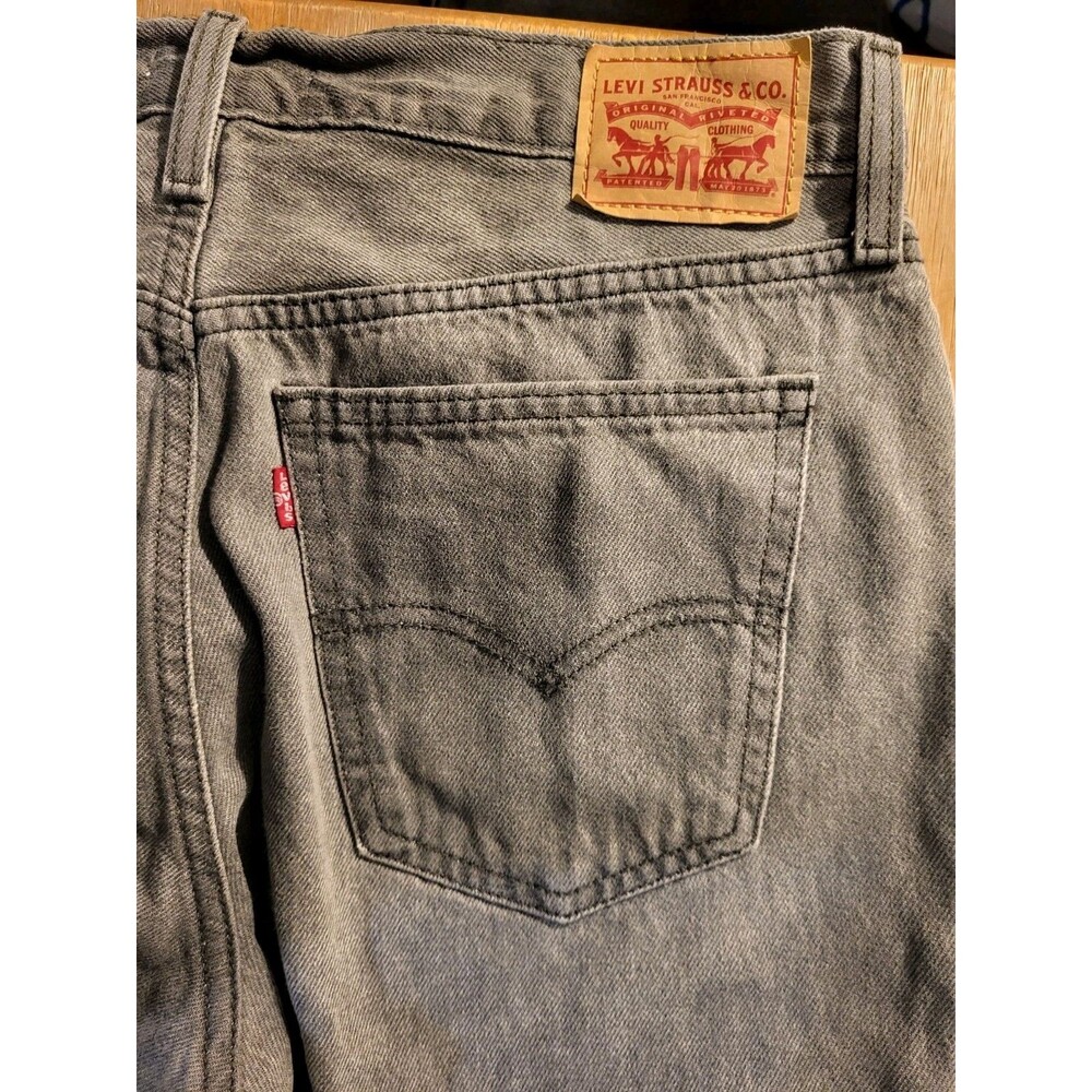 Levi's Low Pro Straight Jeans Grey Splatter Bleach Paint A0964-0017 W30 Size 10 - Picture 5 of 6